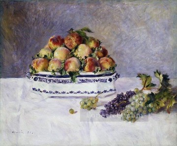  Cot Pintura al %C3%B3leo - con melocotones y uvas bodegones de Pierre Auguste Renoir